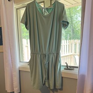 Zenana Outfitters Mint Green Romper